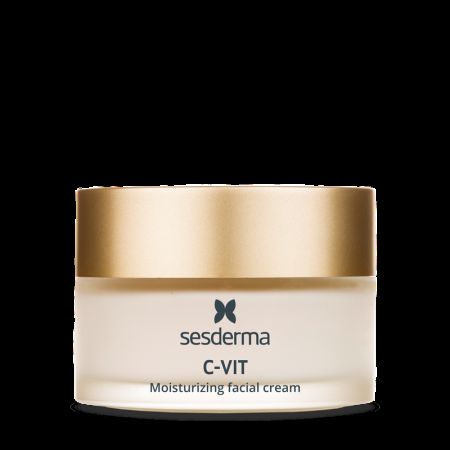 Crema hidratanta pentru ten uscat C-Vit, 50 ml, Sesderma