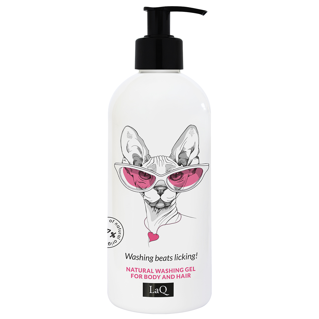 Gel de dus si sampon Kitty, 300 ml, LaQ