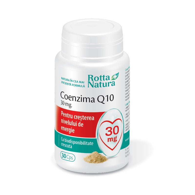 Coenzima Q10, 30 mg, 30 capsule, Rotta Natura