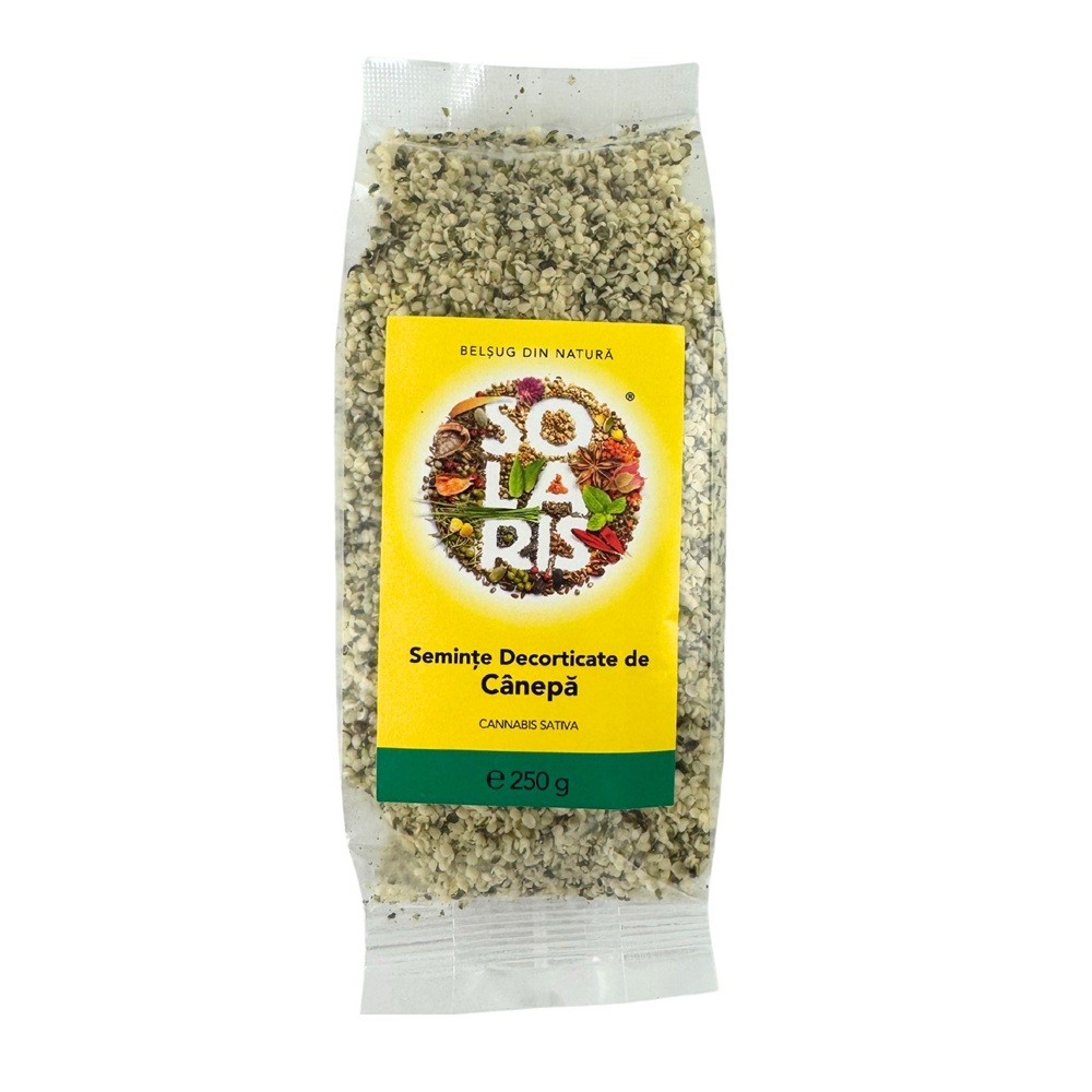 Seminte decorticate de canepa, 250 g, Solaris