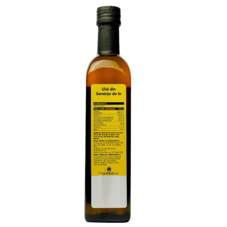 Ulei din seminte de in presat la rece, 500 ml, Solaris 674758