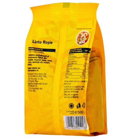 Linte rosie boabe, 500 g, Solaris 662158