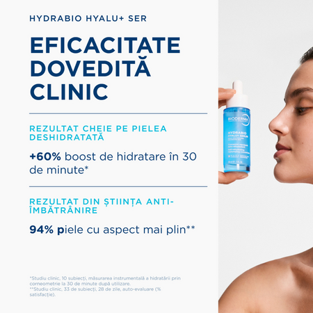 Ser hidratant pentru fata Hydrabio Hyalu+, 30 ml, Bioderma 739360