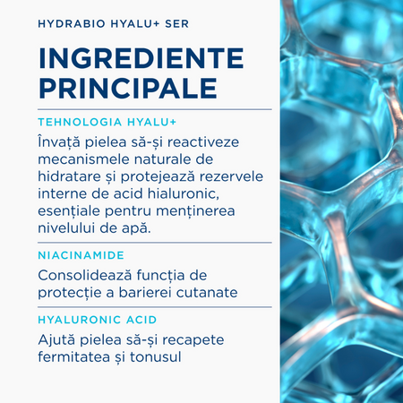Ser hidratant pentru fata Hydrabio Hyalu+, 30 ml, Bioderma 739361