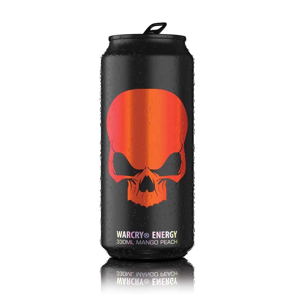 Bautura energizanta cu aroma de piersica si mango Warcry Energy Drink, 330 ml, Genius Nutrition