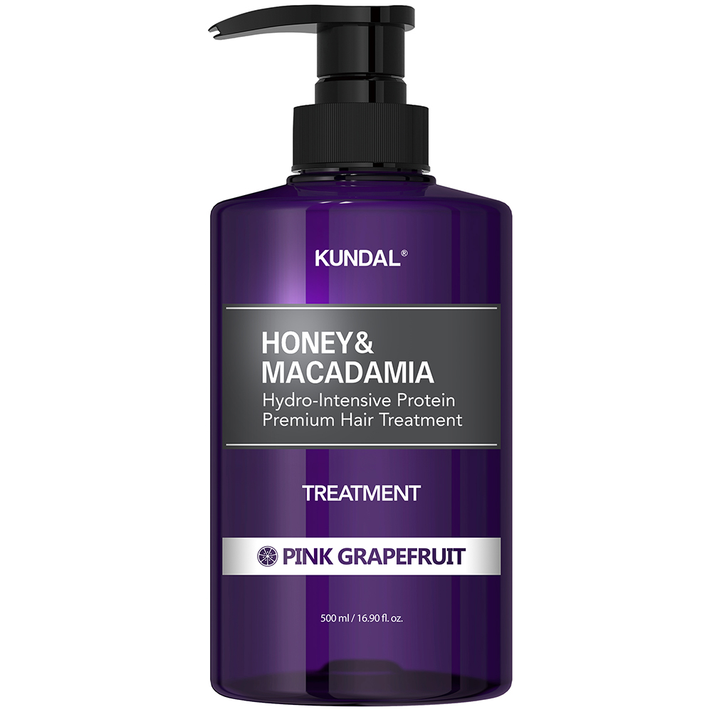 Tratament pentru par Honey & Macadamia cu aroma de grapefruit roz, 500 ml, Kundal