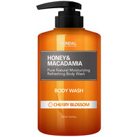 Gel de dus Honey & Macadamia Pure cu aroma de flori de cires, 500 ml, Kundal