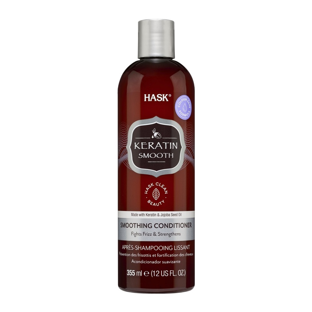 Balsam cu keratina si ulei de jojoba pentru netezirea parului Keratin Smooth, 355 ml, Hask