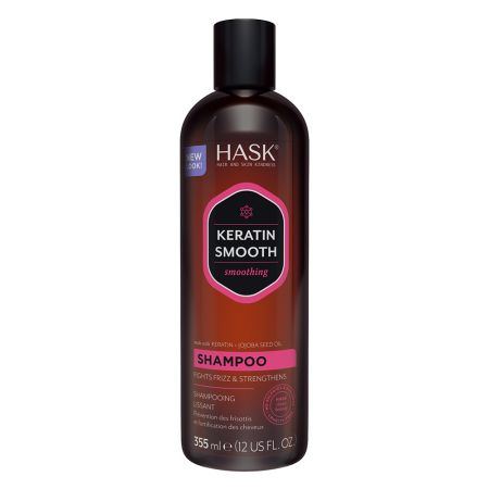 Sampon cu keratina si ulei de jojoba pentru netezirea parului Keratin Smooth, 355 ml, Hask