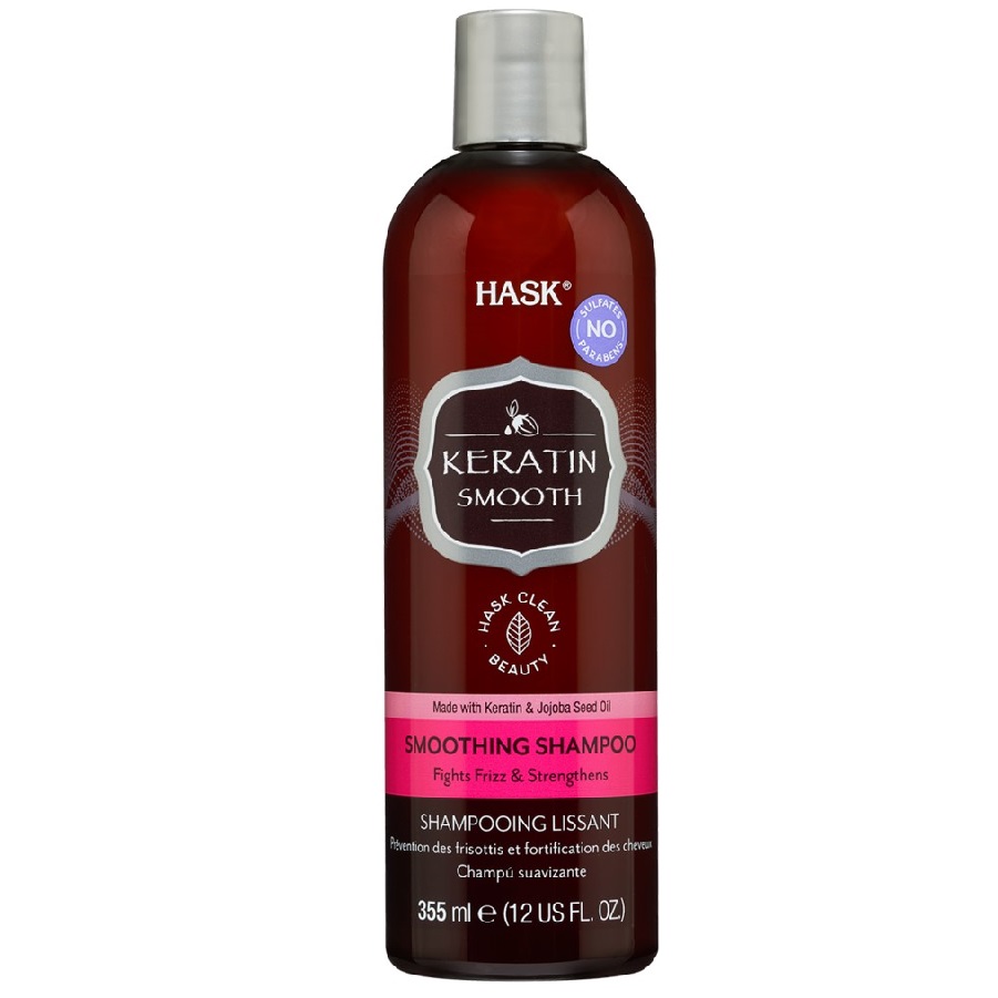 Sampon cu keratina si ulei de jojoba pentru netezirea parului Keratin Smooth, 355 ml, Hask