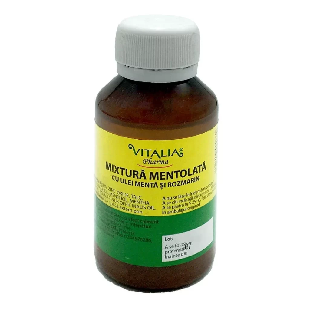 Mixtura mentolata cu ulei de menta si rozmarin, 100 g, Vitalia