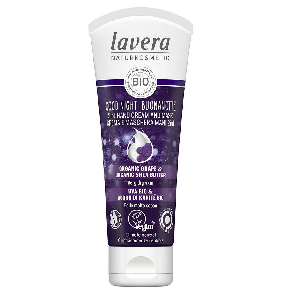 Crema de maini si masca de noapte, 75 ml, Lavera