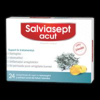 Salviasept Acut fara zahar, 24 comprimate, Zdrovit