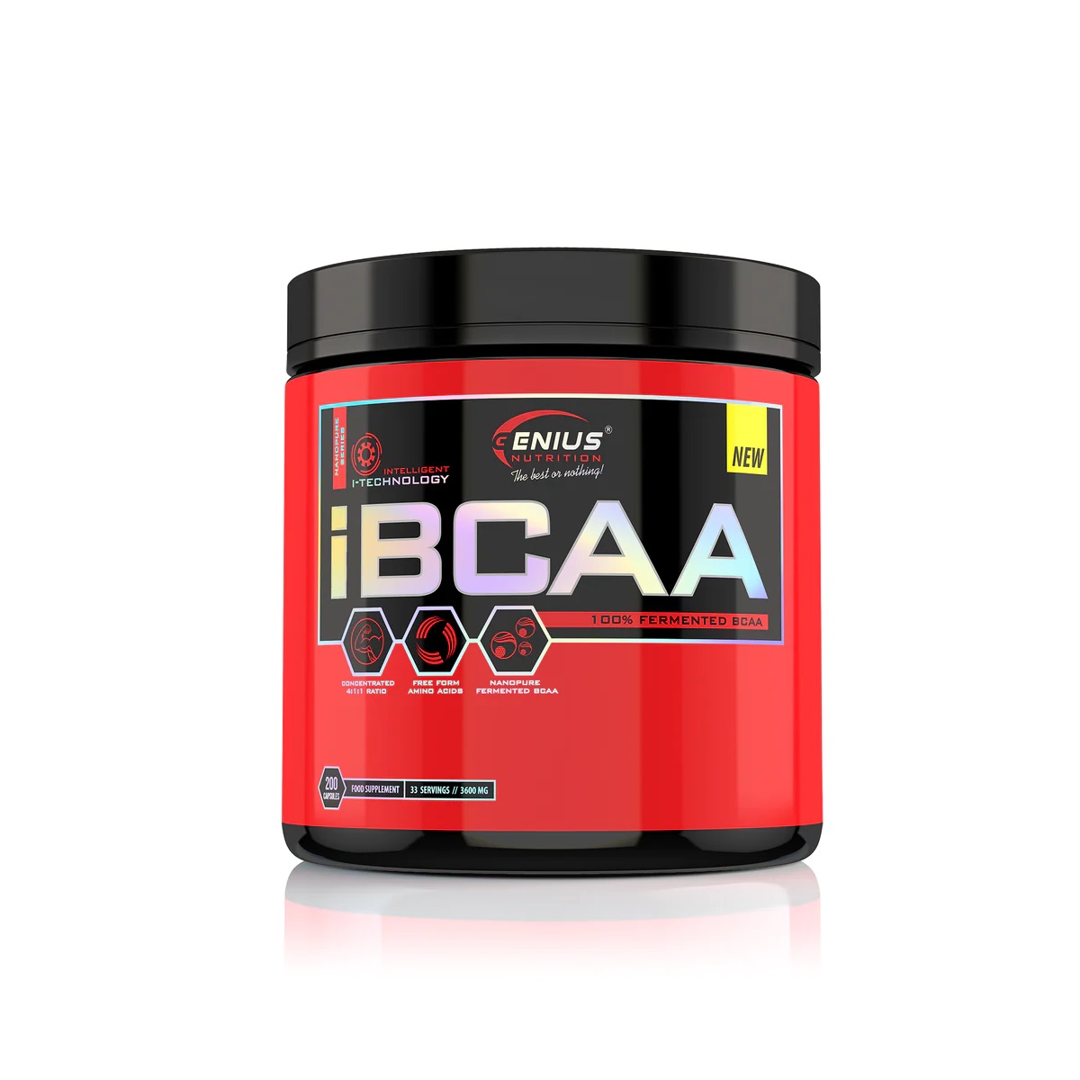 Aminoacizi esentiali iBCAA, 200 capsule, Genius Nutrition