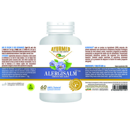 Alergisalm, 60 tablete, Ayurmed 697685