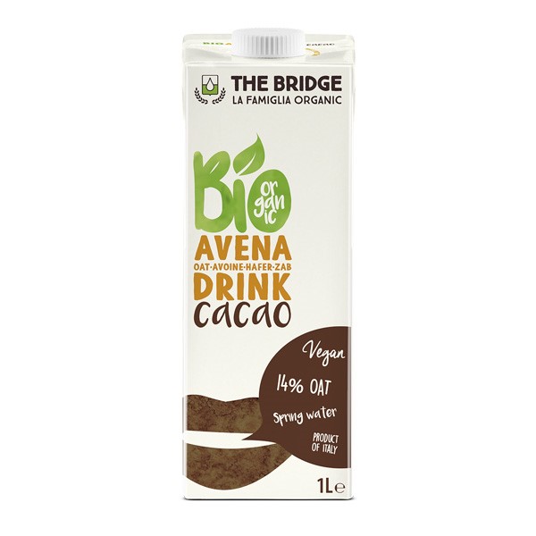 Bautura bio din ovaz cu cacao, 1000 ml, The Bridge