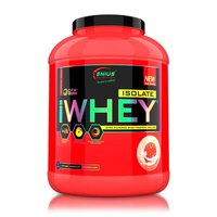 Pudra proteica cu aroma de capsuni iWhey isolate, 2000 g, Genius Nutrition