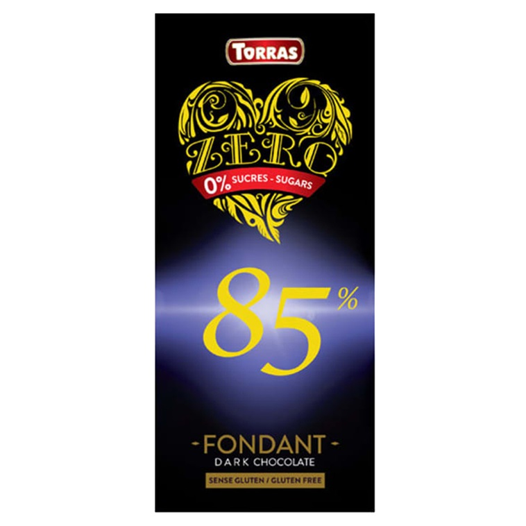 Ciocolata neagra cu 85% cacao, 75 g, Torras