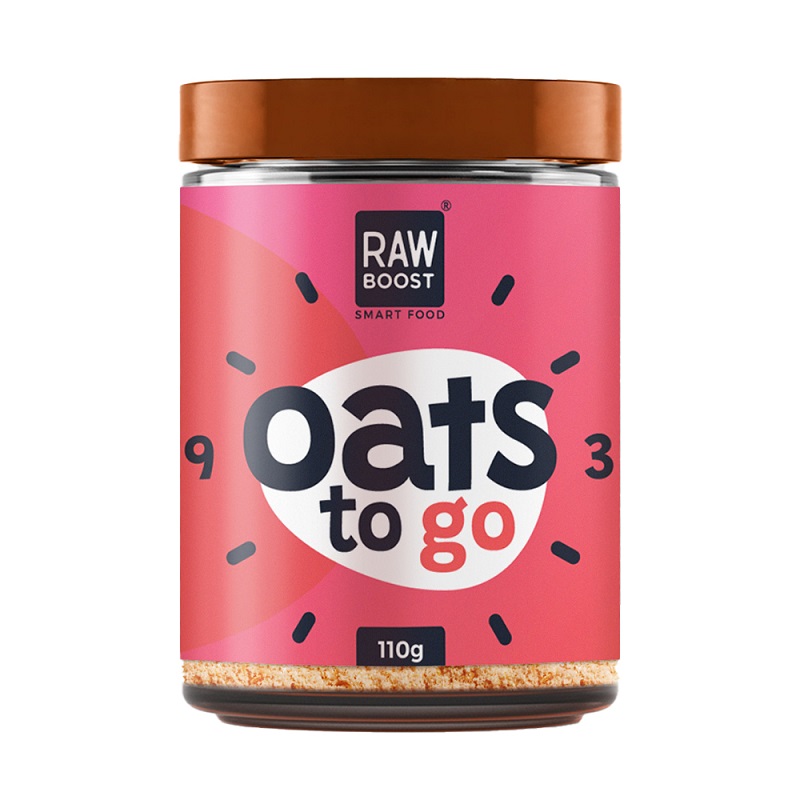 Mix de ovaz instant Pink Chocolate Oats to Go, 110 g, Rawboost