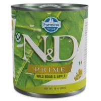 Hrana umeda cu mistret si mere pentru caini N&D Prime, 285 g, Farmina