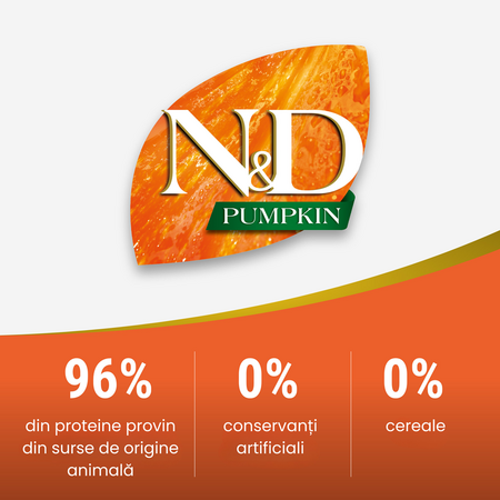 Hrana umeda cu miel, afine si dovleac pentru caini N&D Pumpkin, 285 g, Farmina 700323