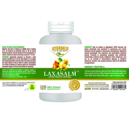 Laxasalm, 120 tablete, Ayurmed 698345