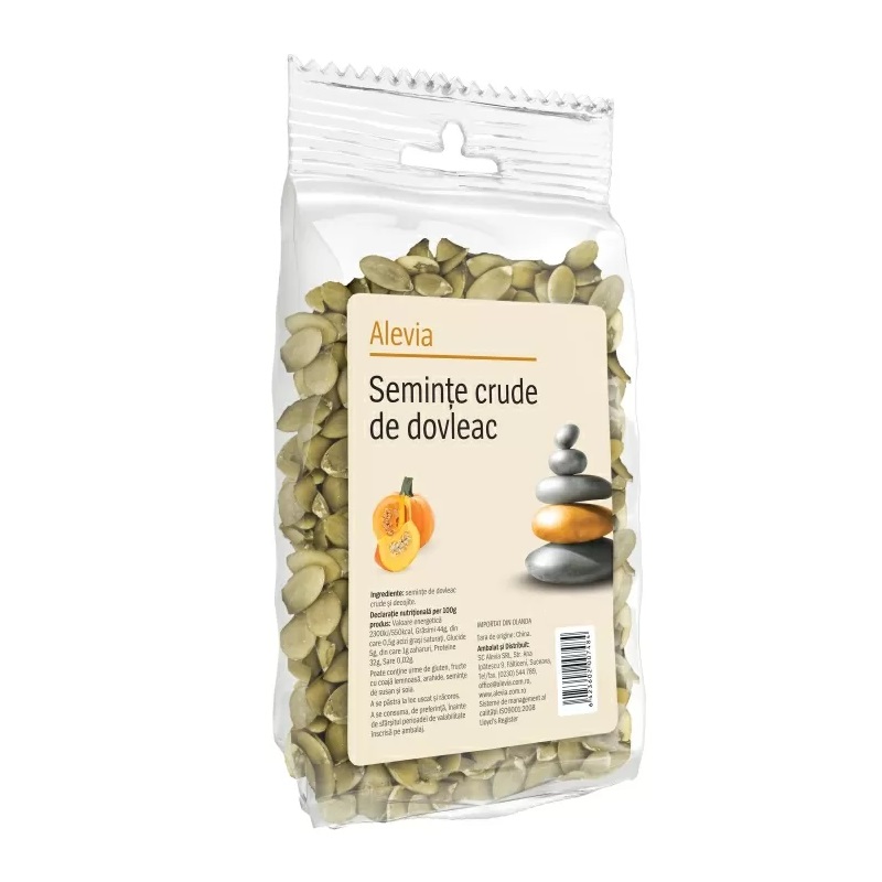 Seminte crude de dovleac, 250 g, Alevia