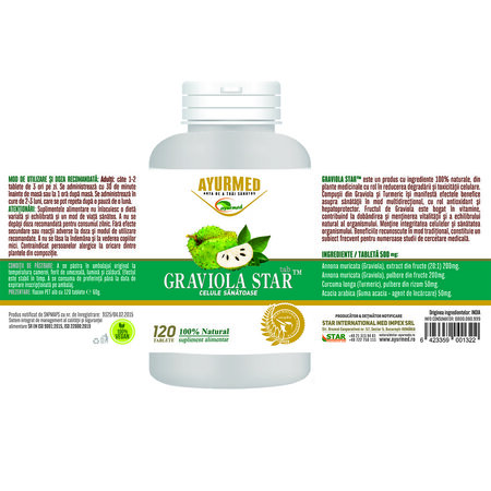 Graviola Star, 120 tablete, Ayurmed 698342