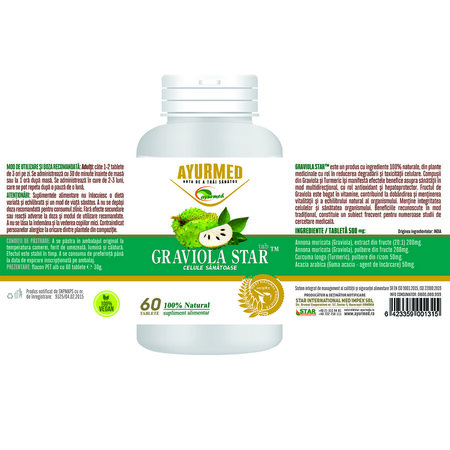 Graviola Star, 60 tablete, Ayurmed 698012