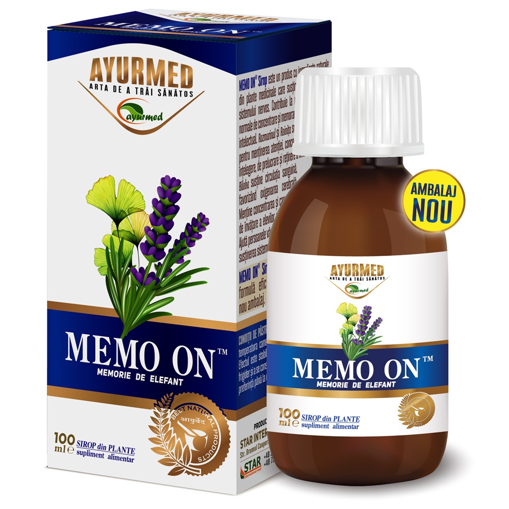 Sirop Memo On, 100 ml, Ayurmed