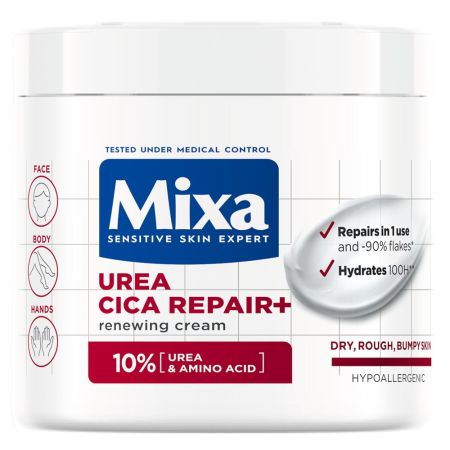 Crema cu efect regenerator pentru fata si corp Urea Cica Repair, 400 ml, Mixa