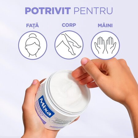 Crema cu efect reparator pentru fata si corp Panthenol Comfort, 400 ml, Mixa 573072