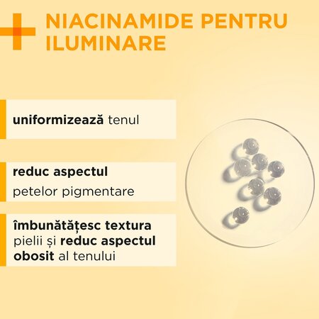 Crema hidratanta pentru fata cu efect de iluminare Niacinamide Glow, 50 ml, Mixa 573164