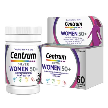 Centrum Silver 50+ pentru femei, 60 comprimate, Gsk
