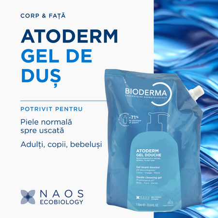 Rezerva Gel de dus Atoderm, 1000 ml, Bioderma 753004