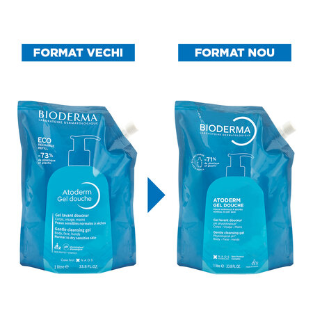 Rezerva Gel de dus Atoderm, 1000 ml, Bioderma 753016