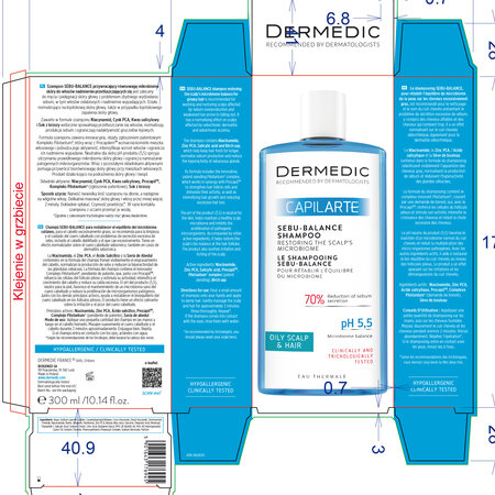 Sampon seboreglator Sebu-Balance Capilarte, 300 ml, Dermedic 707708