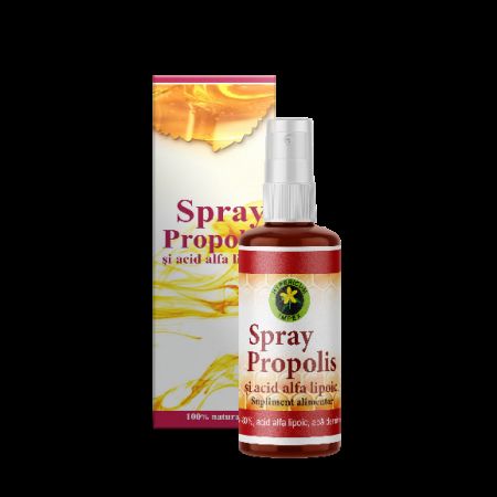 Spray Propolis si acid alfa lipolic, 50 ml, Hypericum