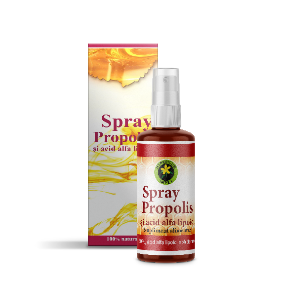 Spray Propolis si acid alfa lipolic, 50 ml, Hypericum