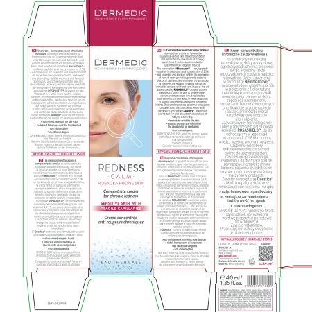 Crema concentrata pentru cuperoza severa Redness Calm, 40 ml, Dermedic 707808