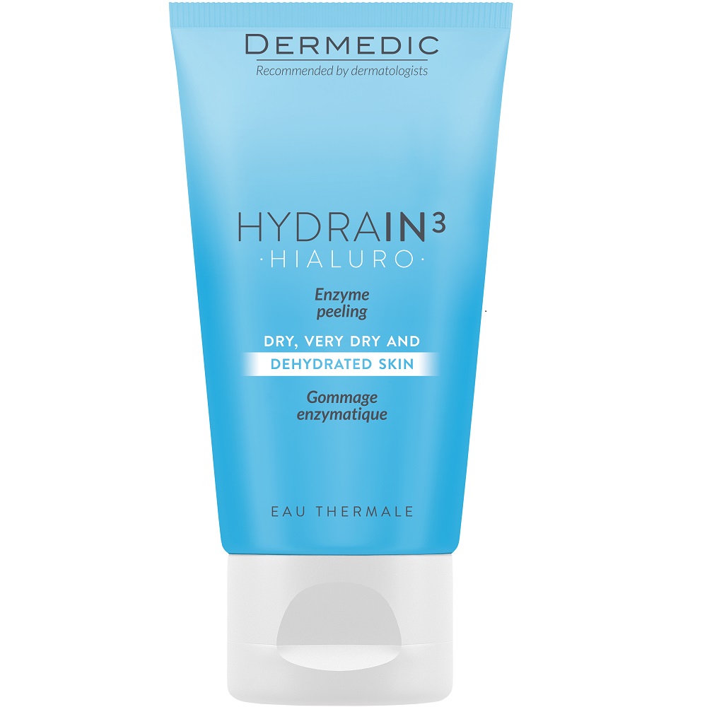 Peeling enzimatic pentru fata Hydrain3 Hialuro, 50 ml, Dermedic