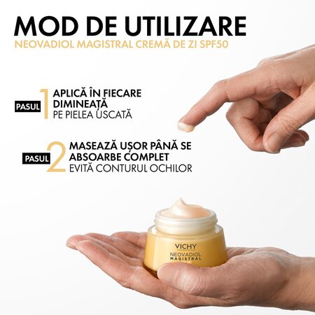 Crema de zi anti-pete pigmentare cu efect de fermitate SPF 50 Neovadiol Magistral, 50 ml, Vichy 675168