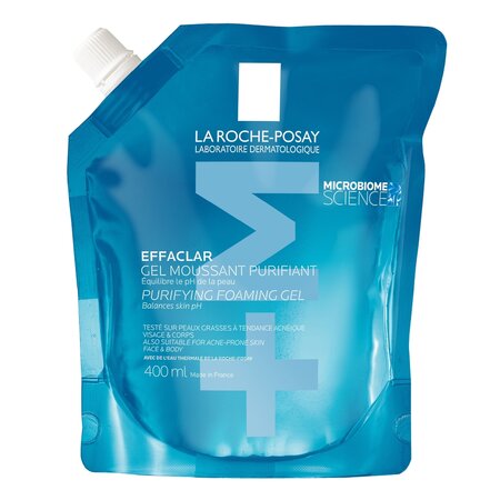 Rezerva Gel spumant de curatare purifiant pentru ten gras cu tendinta acneica Effaclar +M, 400 ml, La Roche-Posay