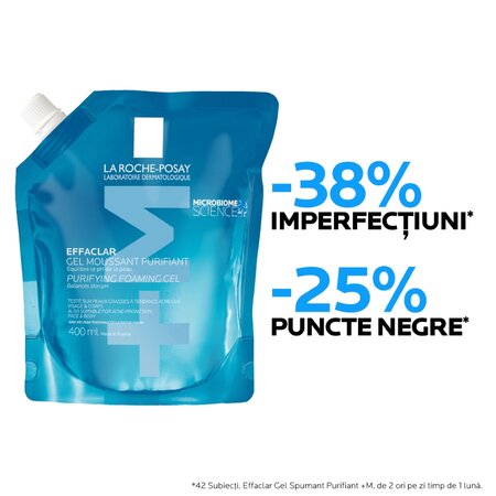 Rezerva gel spumant purifiant Effaclar +M, 400 ml, La Roche-Posay 750917