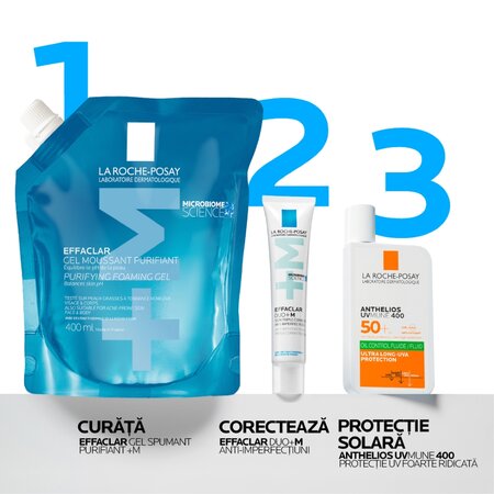 Rezerva gel spumant purifiant Effaclar +M, 400 ml, La Roche-Posay 750922