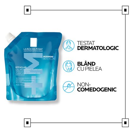 Rezerva gel spumant purifiant Effaclar +M, 400 ml, La Roche-Posay 750923