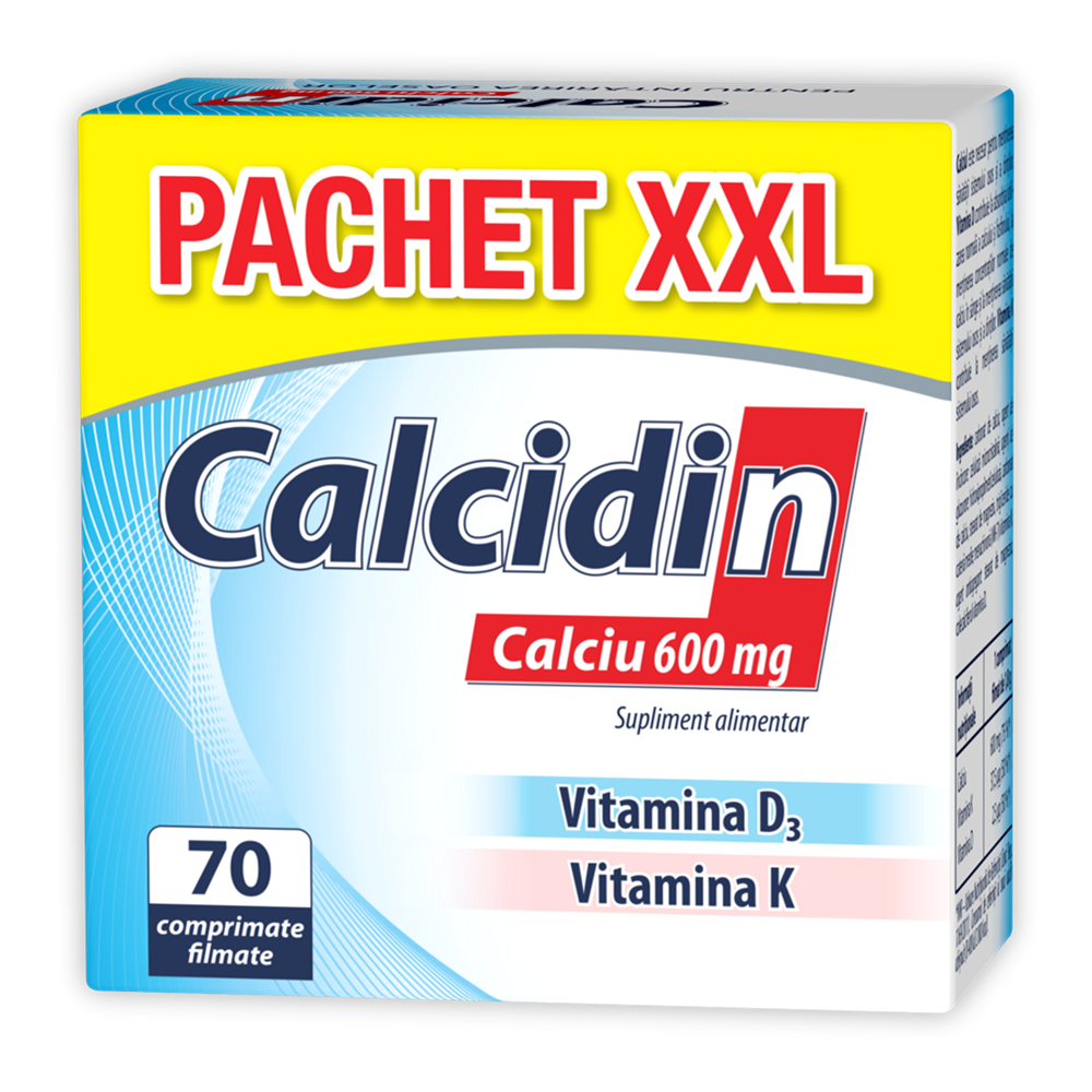 Calcidin, 600 mg, 70 comprimate filmate, Zdrovit