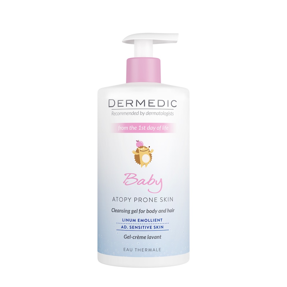 Gel de spalare pentru corp si par Baby, 500 ml, Dermedic