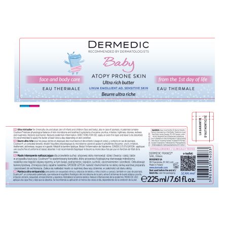 Unt de corp pentru bebelusi Baby, 225 ml, Dermedic 707680