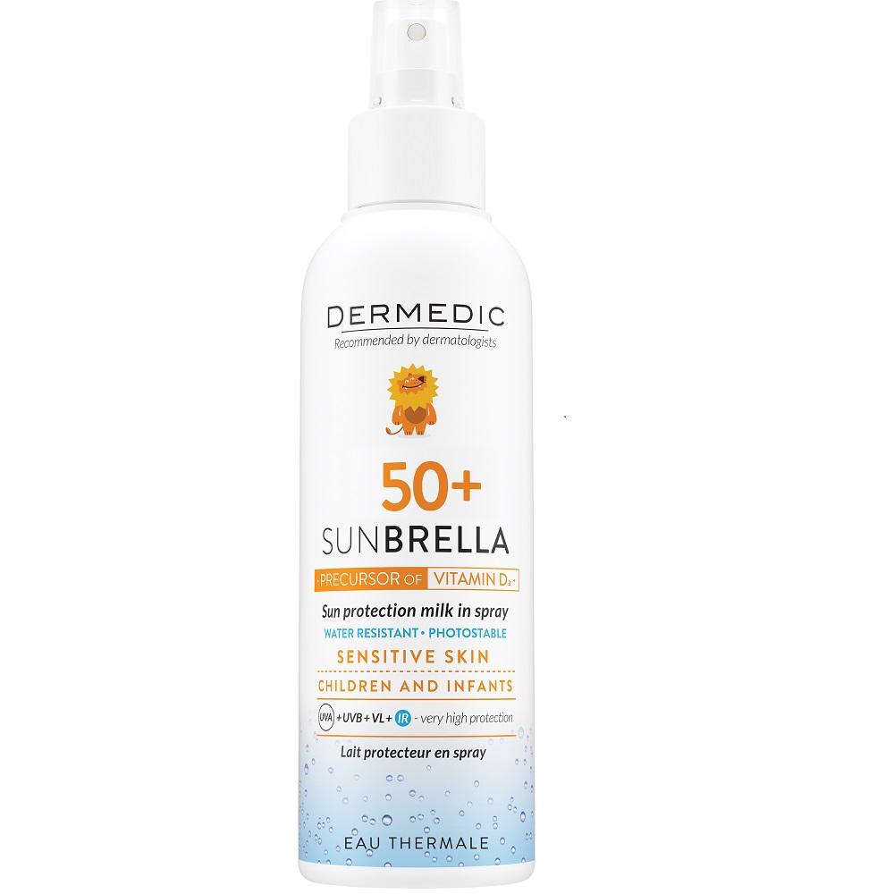 Lapte spray de corp cu SPF 50+ Sunbrella Baby, 150 ml, Dermedic